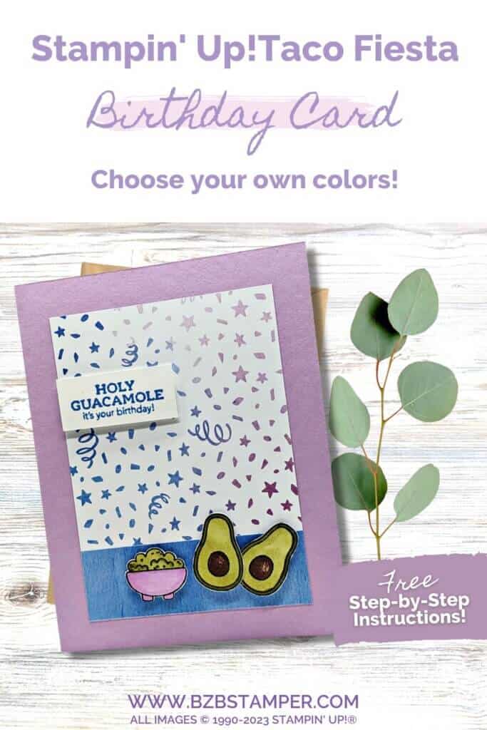 Taco Fiesta Birthday Card 19 052023 stampin up taco fiesta pin2