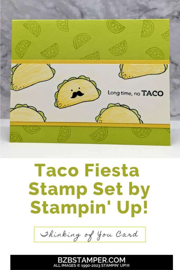 Taco 'bout Fun: Taco Fiesta Stamp Set 1 Taco Fiesta Stamp Set with tacos in yellow and green.