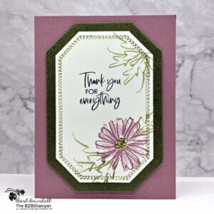 Thank You Card using the Color & Contour Stamp Set 25 061623 colors and contours