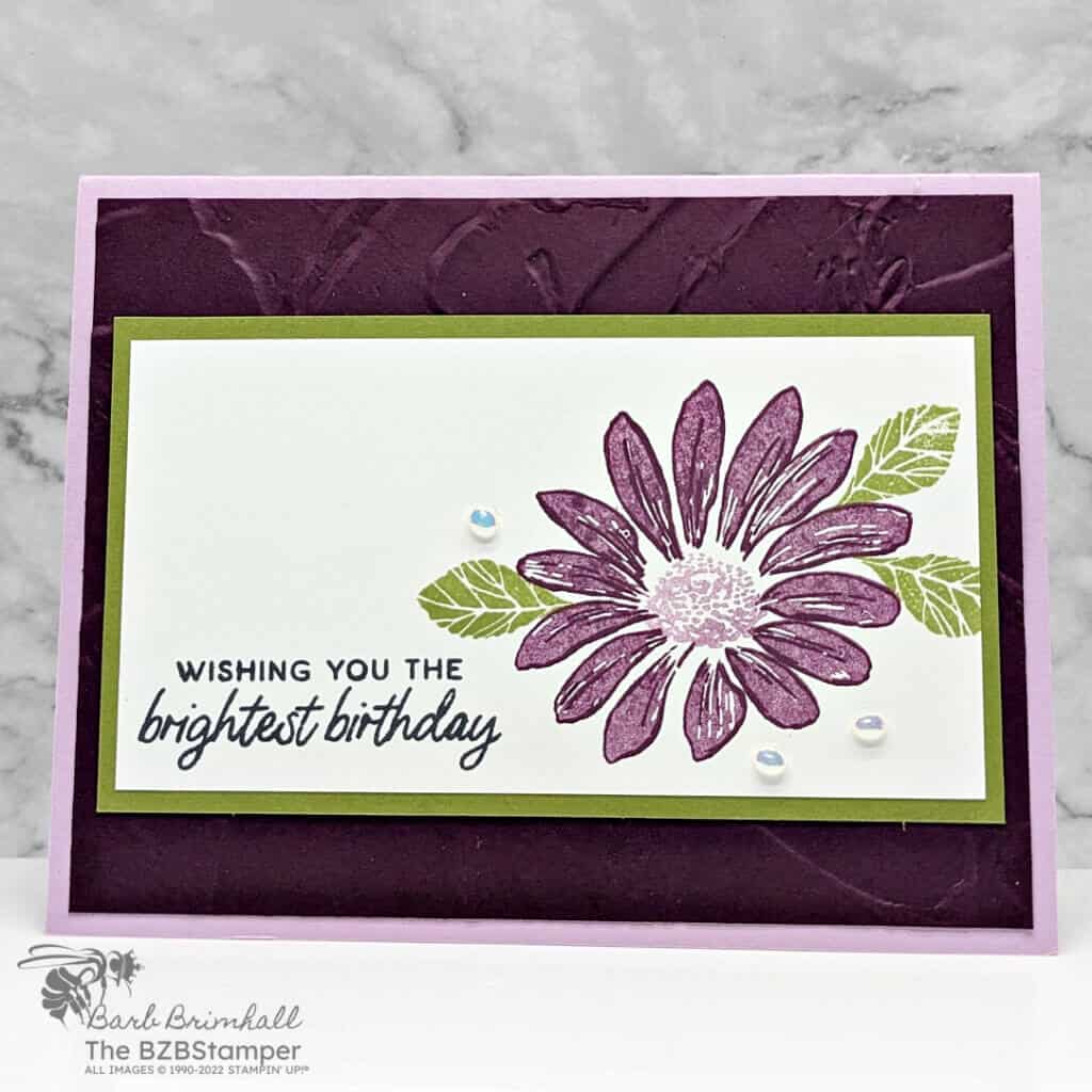 Floral Birthday Card using the Cheerful Daisies Stamp Set 2 061023 cheerful daisies 1
