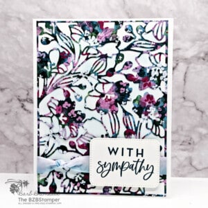 Gorgeous Garden Dies by Stampin' Up! 22 Gorgeous Garden Dies by Stampin' Up! die-cut with pretty paper and turned into a sympathy card.