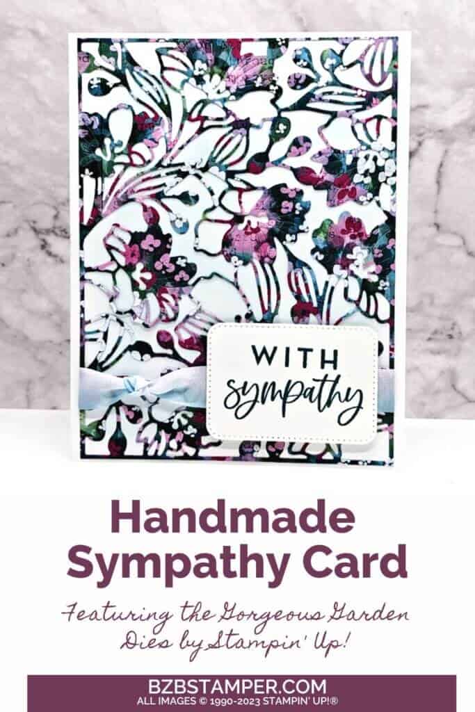 Handmade card with pretty floral paper using the Gorgeous Garden Dies by Stampin' Up!
