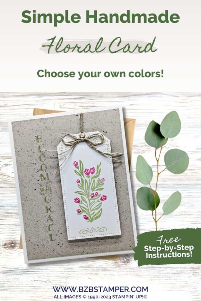 Handmade Card using the Vertical Blooms Stamp Set 17 062223 stampin up vertical blossoms pin2
