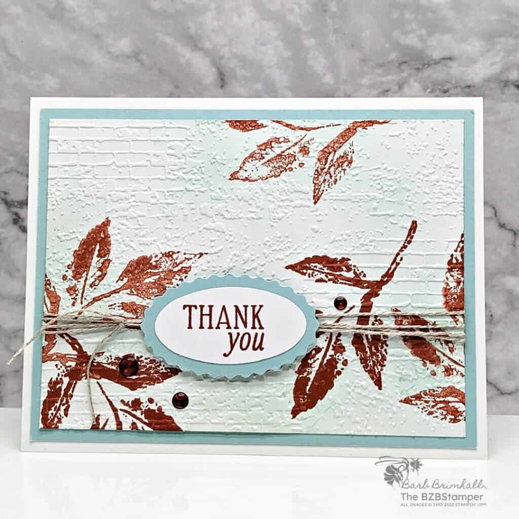 Thank You Card Using the Ink and Tiled Stamp Set 2 063023 inked and tiled 2