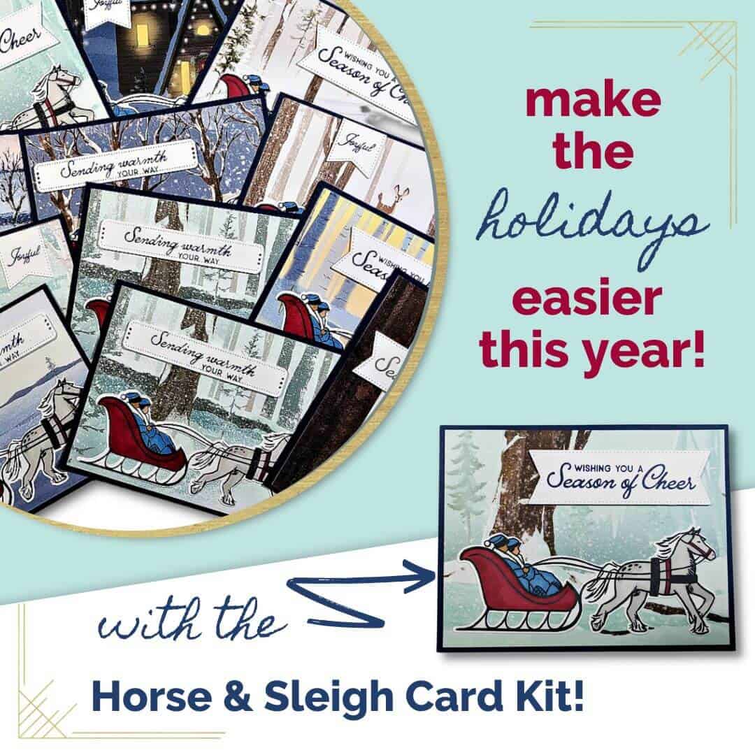 Christmas Card Kit: Horse & Sleigh 1 Christmas Card Kit: Horse & Sleigh