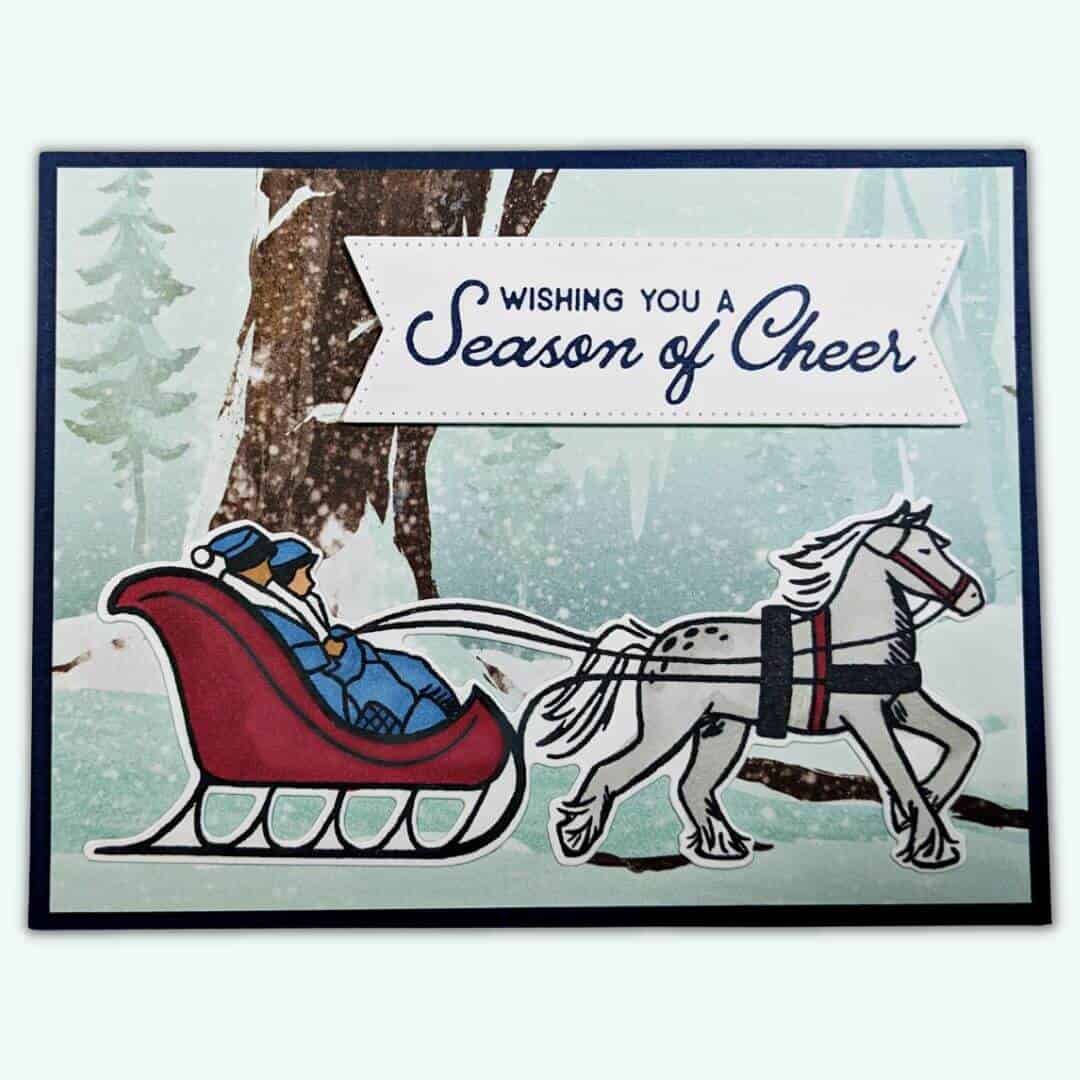 Christmas Card Kit: Horse & Sleigh 3 Christmas Card Kit: Horse & Sleigh - Image 3