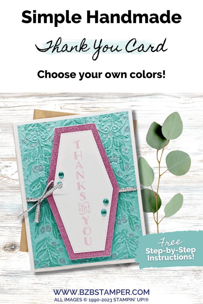 Vertical Blooms Thank You Card Tutorial 18 070423 stampin up vertical blooms pin2