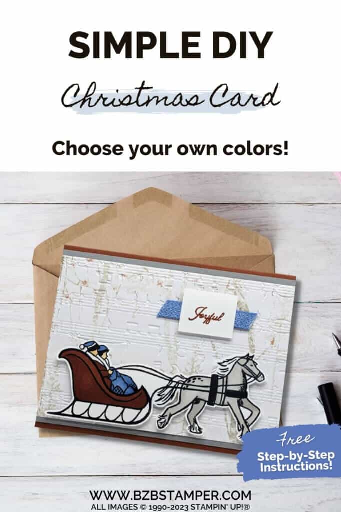 Horse and Sleigh Bundle Tutorial 22 070623stampin up horse sleigh pin2