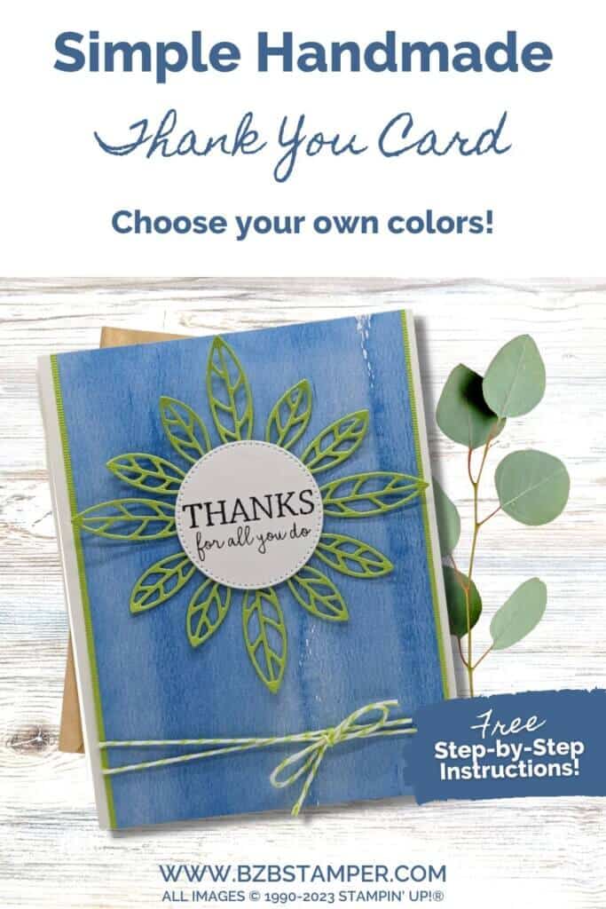Timeless Charm Bundle 2 Timeless Charm Bundle featuring a thank you card in blues and greens.