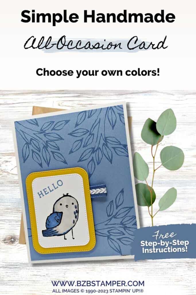 Craft Beautiful Hello Cards with Birds Eye View Stamp Set 2 080123 stamping up birds eye view pin2