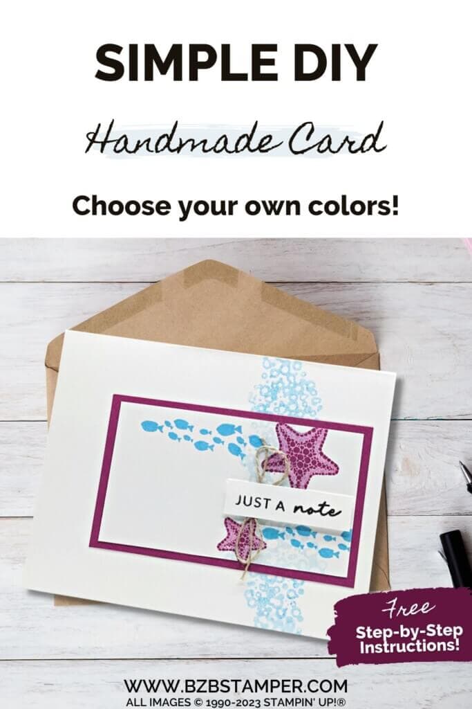 Simple All Occasion Card Tutorial 2 082123 stampin up sea turtle pin2