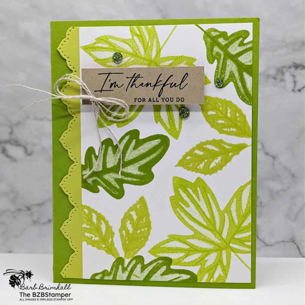 Simple Thank You Card using the Autumn Leaves Stamp Set 1 Simple Thank You Card using the Autumn Leaves Stamp Set