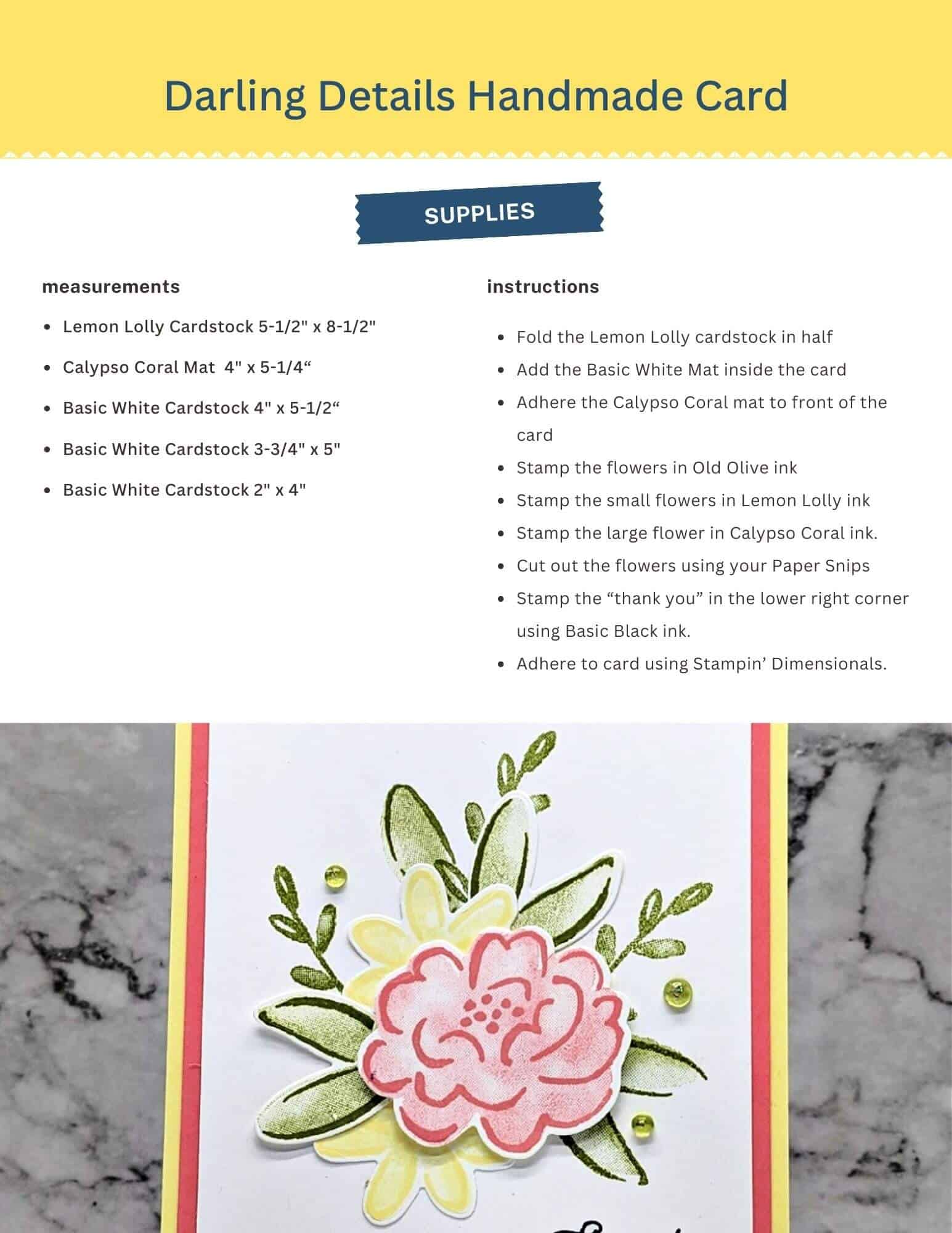Thank You Card using the Autumn Leaves Bundle 3 copy of lemons recipe ebook 1