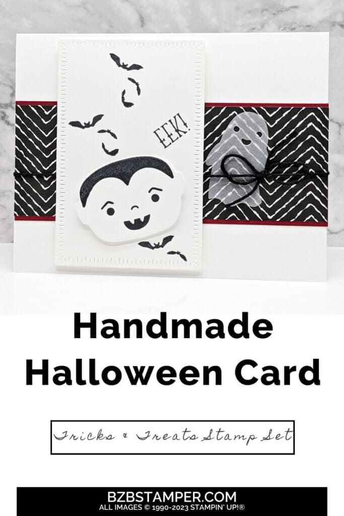 Halloween Fun with this Tricks and Treats Bundle Tutorial! 5 Halloween Fun with the Tricks and Treats Stamp Set featuring a baby dracula and a fun ghost. Eek!
