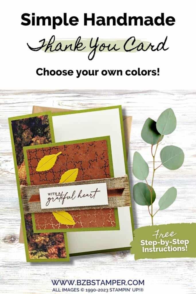Thank You Card using the Autumn Leaves Bundle 6 102023 stampin up autumn leaves pin2