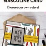 Handmade Card Idea for Men featuring tools and a tape measure
