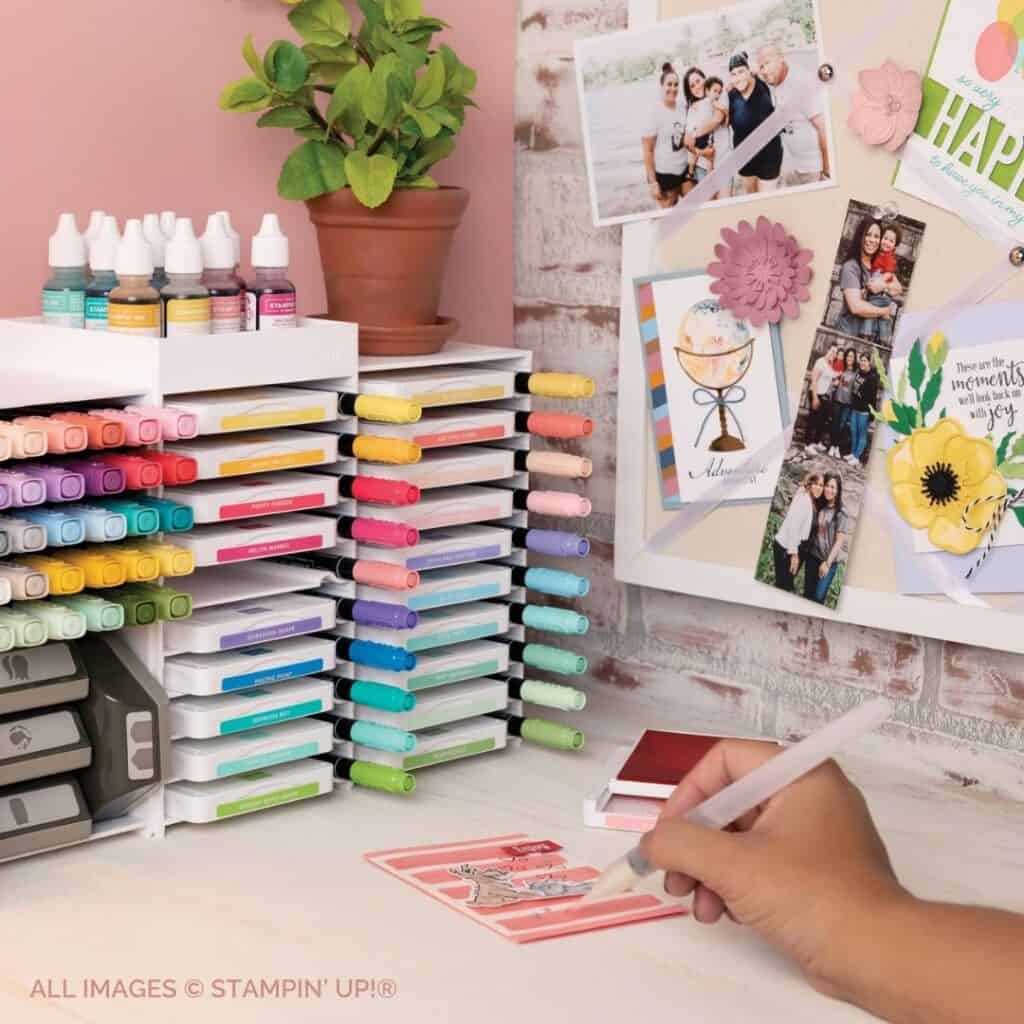 15 Reasons Why It's Important To Craft 1 15 Reasons Why It's Important To Craft with a picture of papercrafting supplies, a bulletin board with handmade cards, and a picture of someone making a card.