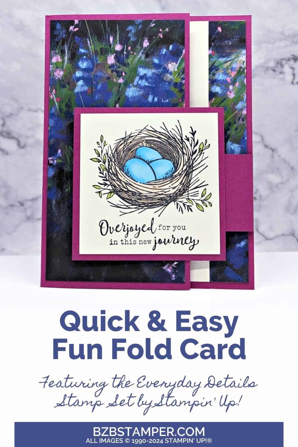 Fun Fold Card Using the Everyday Details Stamp Set 7 031624 stampin up everyday detailspin1