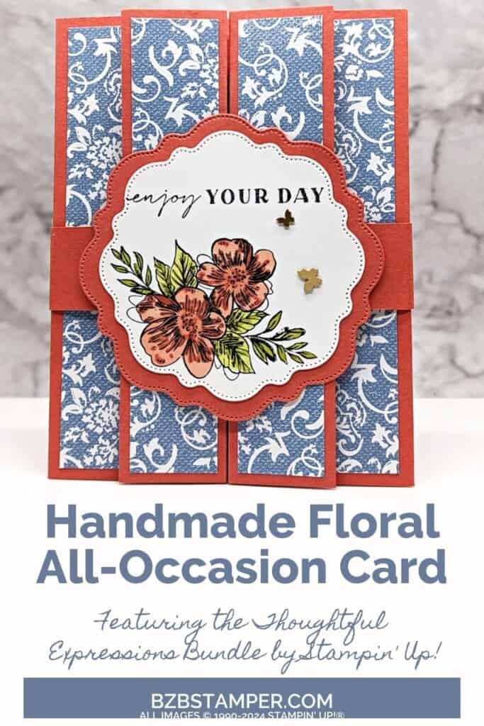 Fun Fold Thoughtful Expressions Card 6 032624 stampin up thoughtful expressions pin1