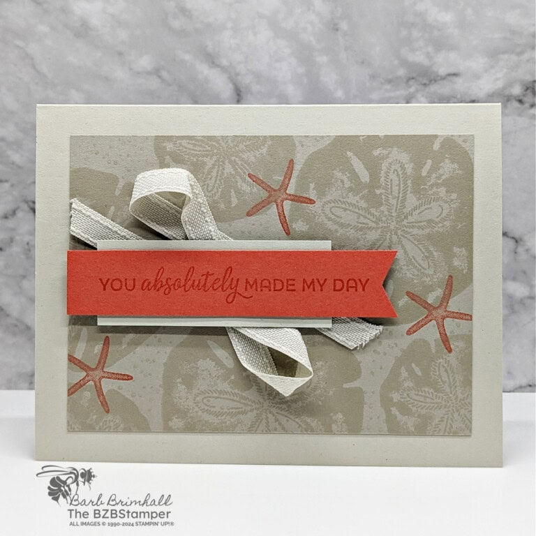 Handmade Seaside Wishes Thank You Card