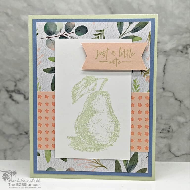 3 Cards using the Penciled Pear Stamp Set