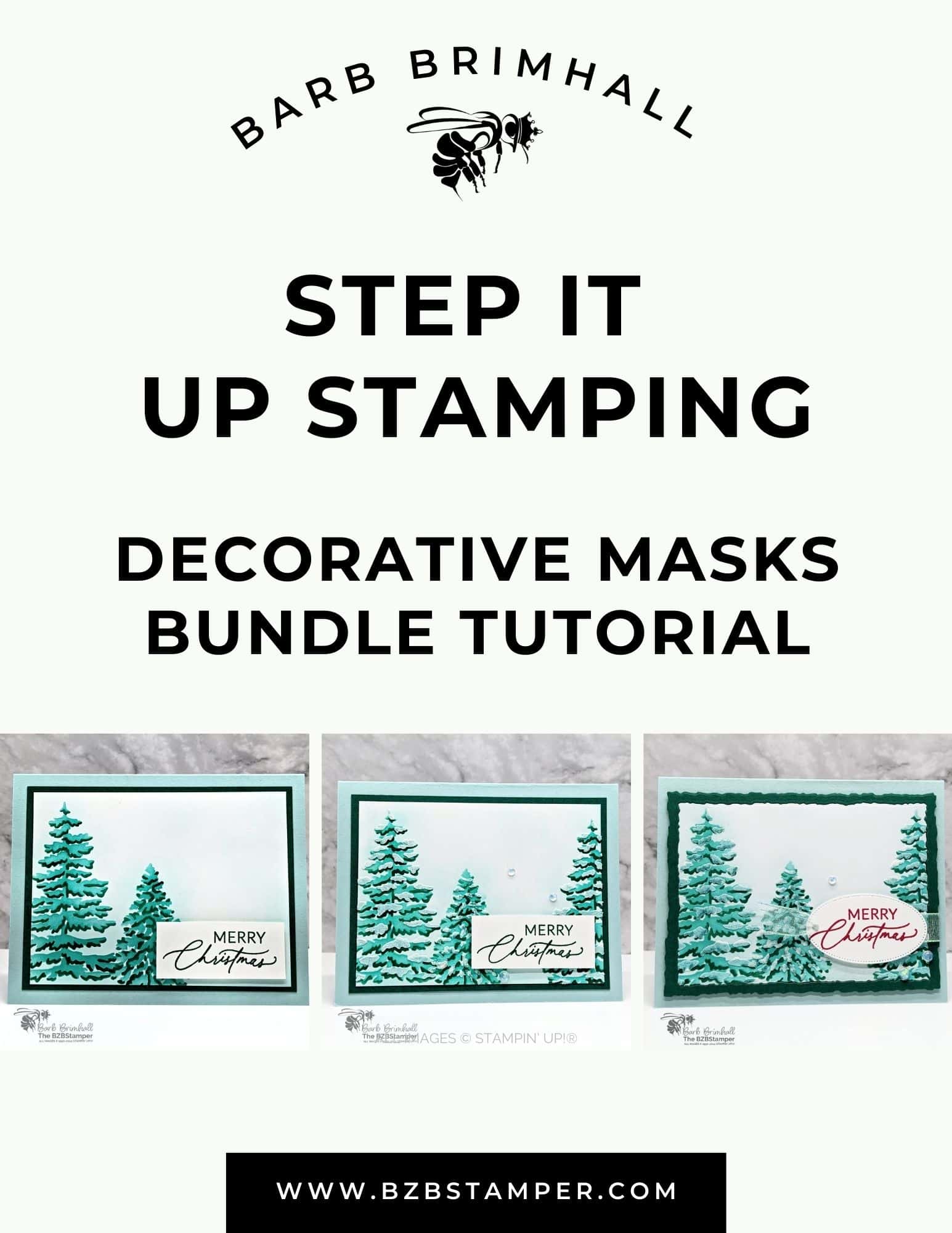 Frosted Forest Decorative Masks Step It Up Stamping Instructions 1 Frosted Forest Decorative Masks Step It Up Stamping Instructions