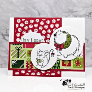 Handmade Happy Holidays Card with Christmas Friends Stamp Set 18 091624 christmas friends 2