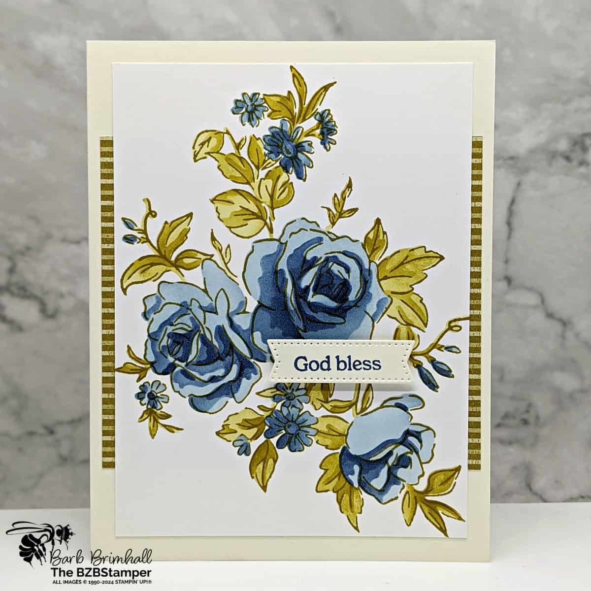Layers of Beauty Masks by Stampin' Up! 1 Layers of Beauty Masks by Stampin' Up! featuring blue roses with some pretty background paper.