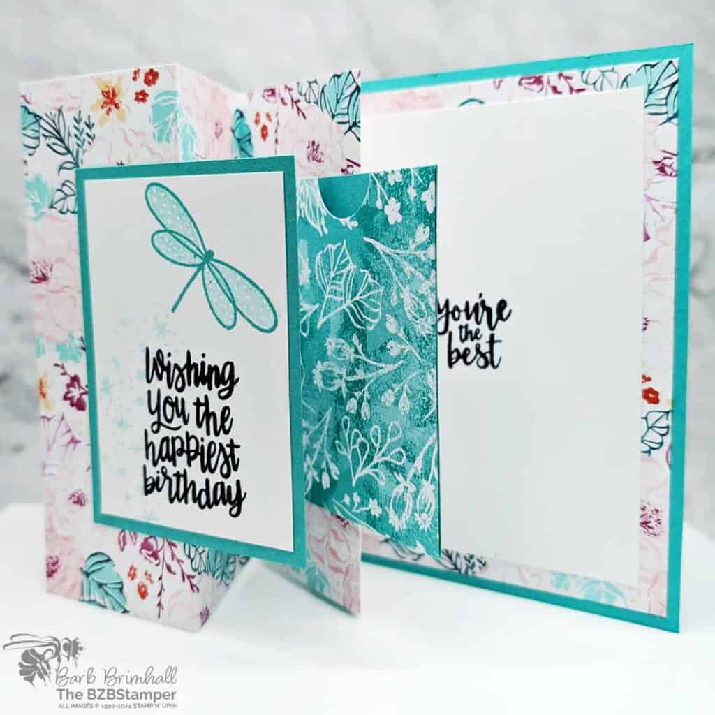 Happiest Day Fun Fold Birthday Card 4 122124 stampin up happiest days birthday open