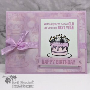 Snarky Happy Birthday Handmade Card 18 010425 stampin up one more year2 sab