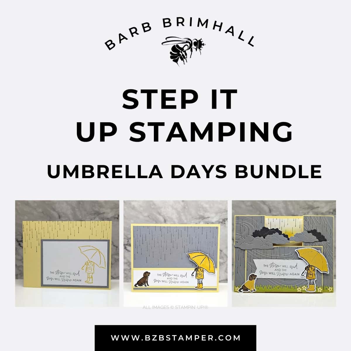 Umbrella Days Bundle Step It Up Stamping Instructions 1 Umbrella Days Bundle Step It Up Stamping Instructions