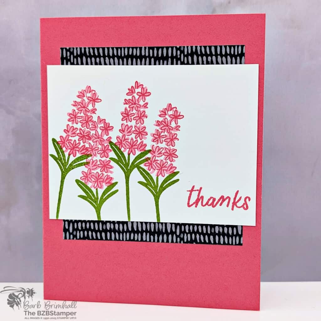3 Cards using the Pretty Florals Bundle 2 3 Cards using the Pretty Florals Bundle featuring red, yellow and orange flowers and a "thanks" sentiment.