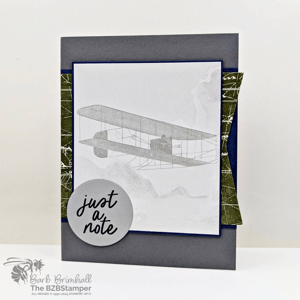 5 Minute Just A Note Card using Card Sketch 46 1 042425 stampin up card sketch 46