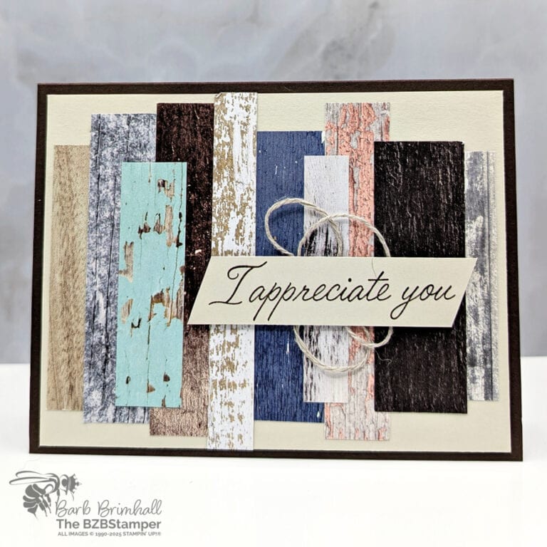 Thank You Card Using The Country Woods Paper