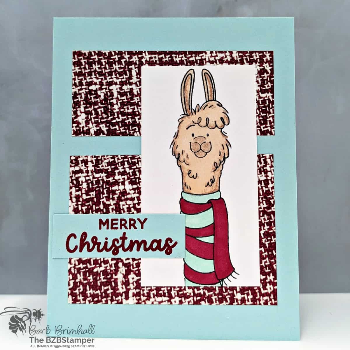 Holiday Cards using the Long Time No See Stamp Set 3 081725 stampin up long time no see llama 1bb