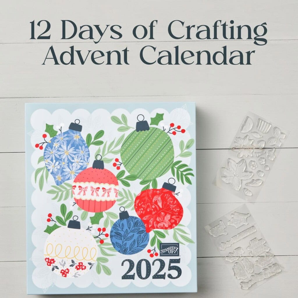 12 Days of Crafting Advent Calendar 2 2 Days of Crafting Advent Calendar by Stampin’ Up!®—a $99 holiday crafting set filled with exclusive dies, paper, and embellishments. Available September 23, 2025, while supplies last.