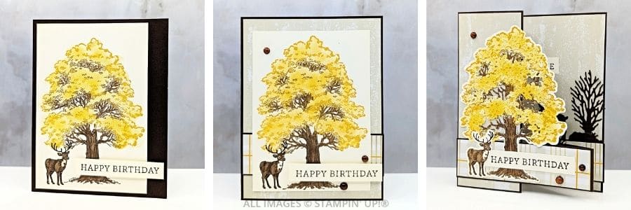 3 Cards using the Autumn Trees Bundle 1 100525 stampin up autumn trees sius collage