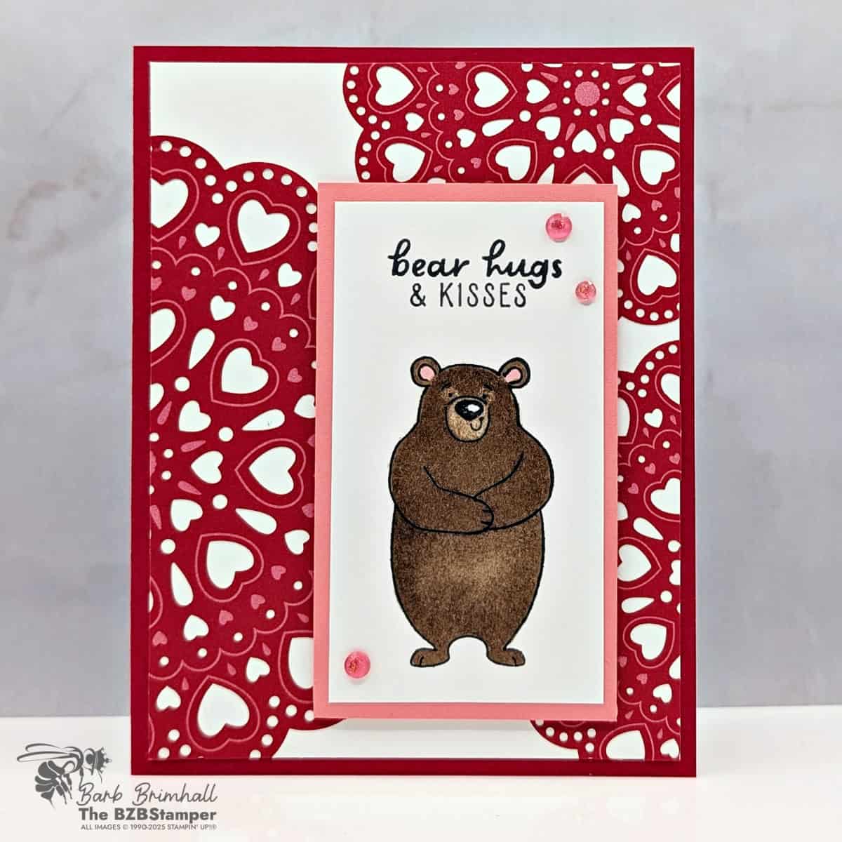 Cute Bear Hugs Valentine Card Idea